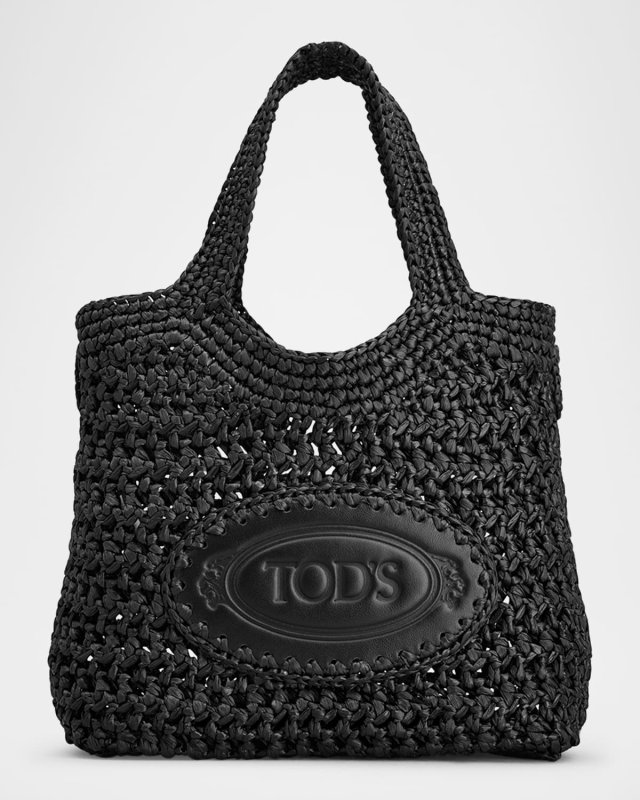 Mini Woven Top-Handle Bag